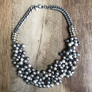 Stella + Dot Necklace w/silver “pearls”